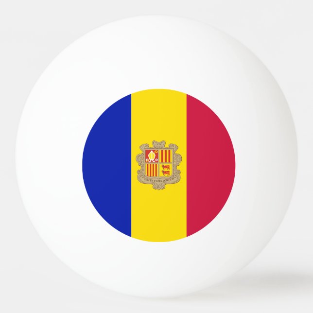 Patriotic Andorra Flag Ping Pong Ball (Front)