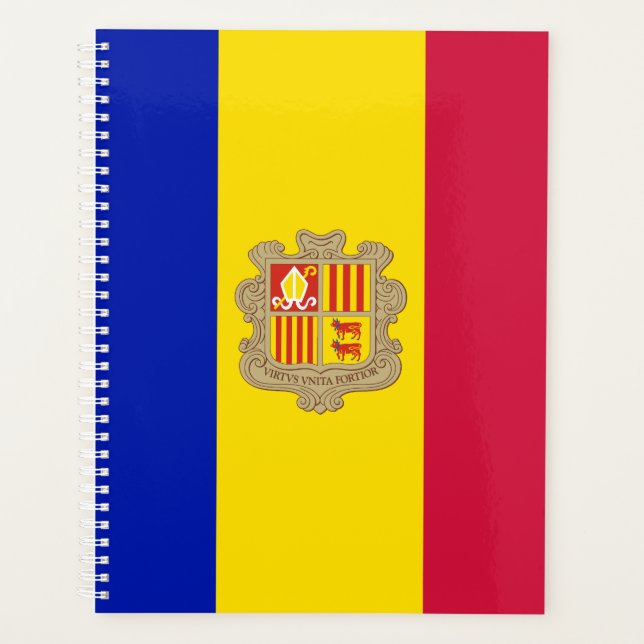 Patriotic Andorra Flag Planner (Front)
