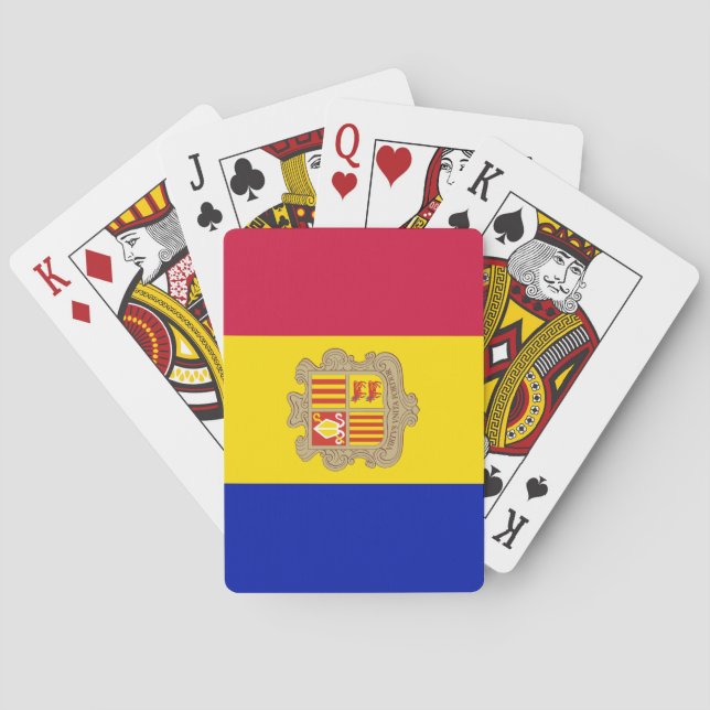 Patriotic Andorra Flag Poker Cards (Back)