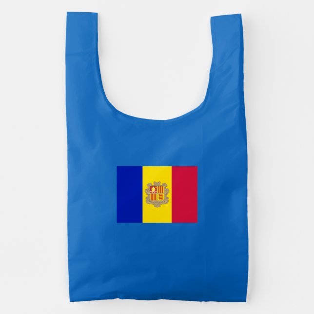 Patriotic Andorra Flag Reusable Bag (Front)
