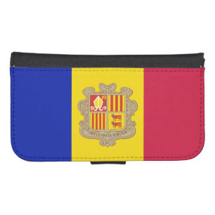 Patriotic Andorra Flag Galaxy S4 Wallet Case
