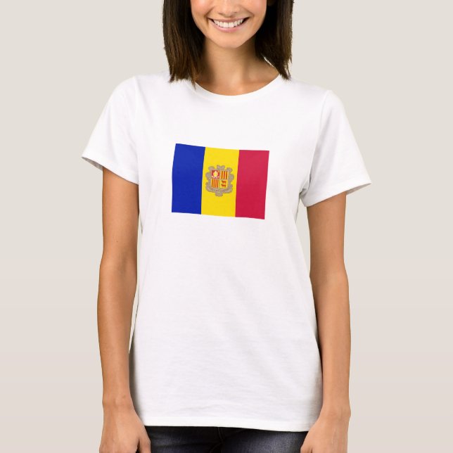 Patriotic Andorra Flag T-Shirt (Front)
