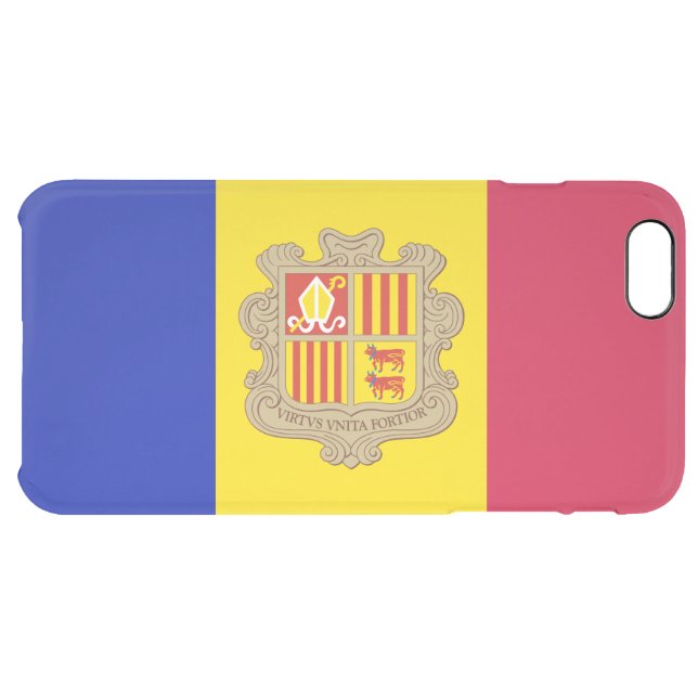 Patriotic Andorra Flag Uncommon iPhone Case (Back Horizontal)