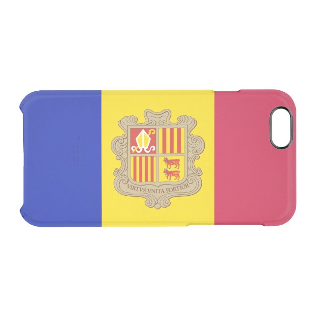 Patriotic Andorra Flag Uncommon iPhone Case (Back Horizontal)