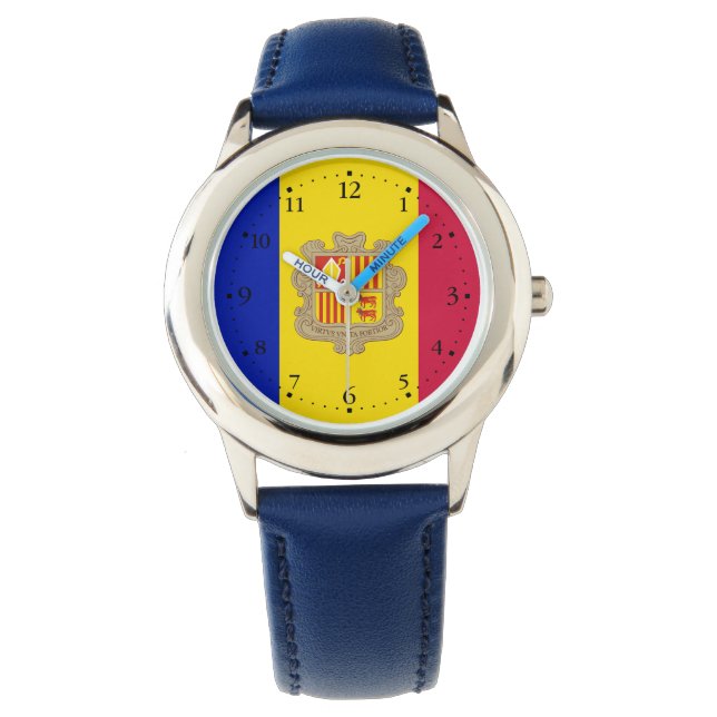 Patriotic Andorra Flag Watch (Front)
