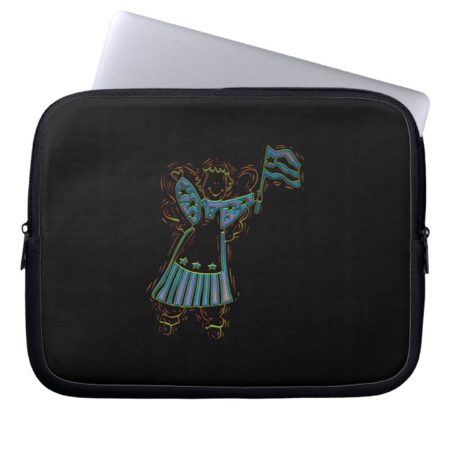 Patriotic Angel Laptop Sleeve (Front)