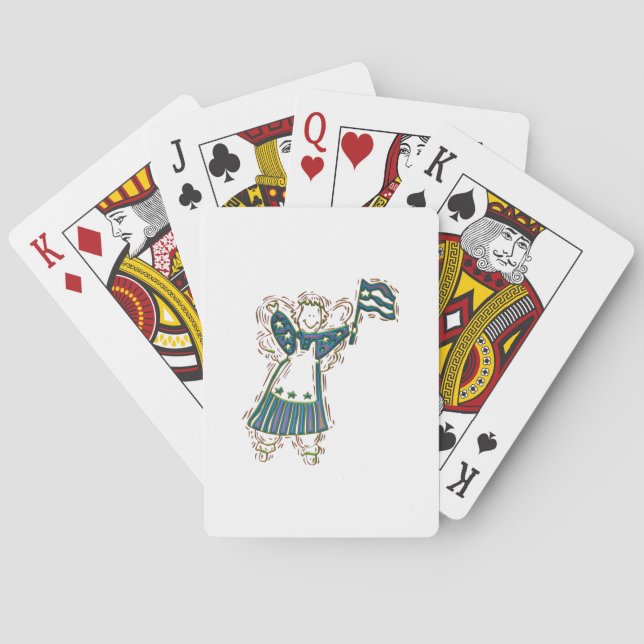 Patriotic Angel Poker Cards (Back)