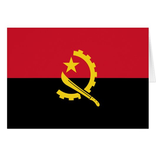 Patriotic Angolan Flag (Front Horizontal)