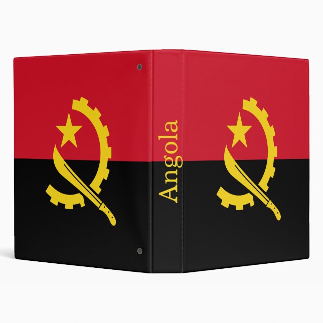 Patriotic Angolan Flag 3 Ring Binder (Background)