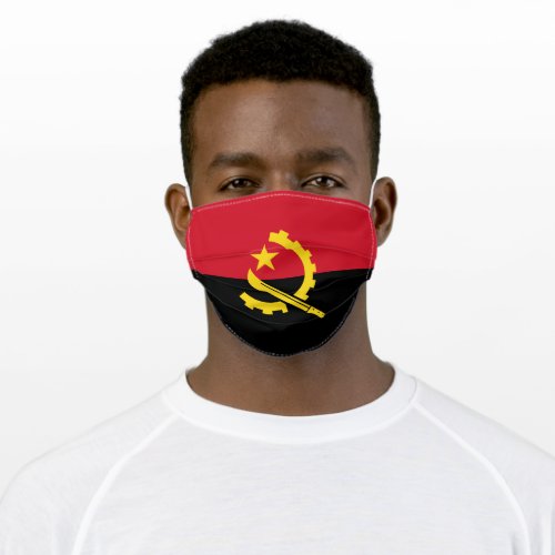 Patriotic Angolan Flag Adult Cloth Face Mask