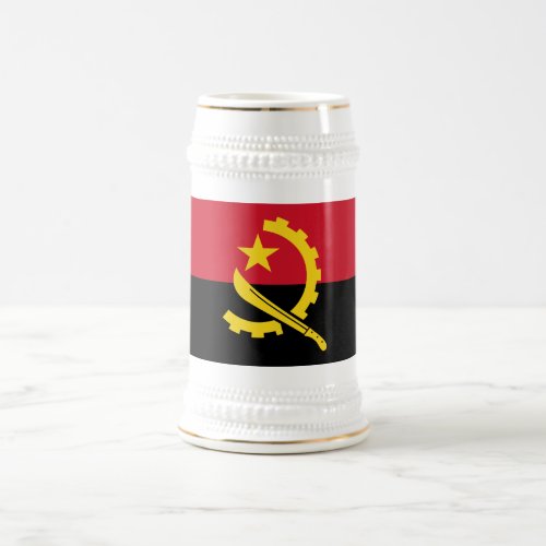 Patriotic Angolan Flag Beer Stein