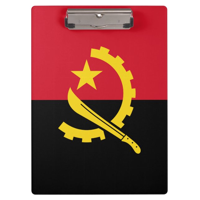 Patriotic Angolan Flag Clipboard (Front)