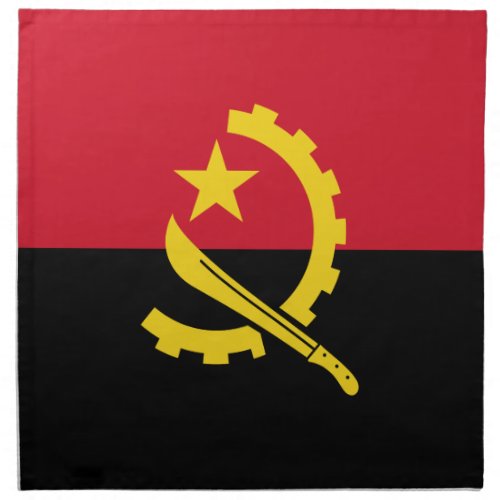 Patriotic Angolan Flag Cloth Napkin