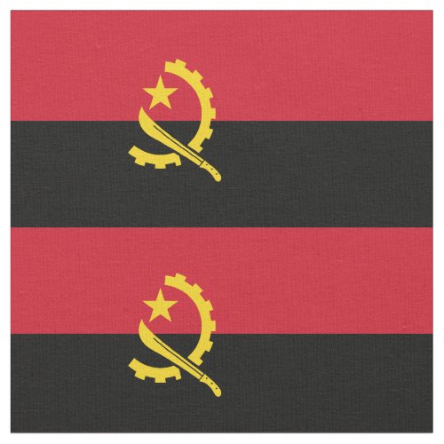 Patriotic Angolan Flag Fabric