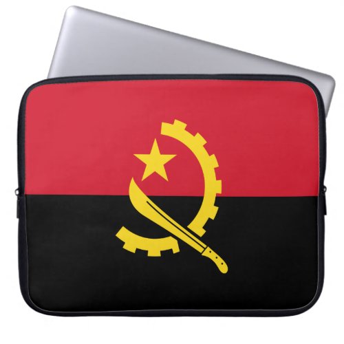 Patriotic Angolan Flag Laptop Sleeve