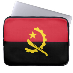 Patriotic Angolan Flag Laptop Sleeve