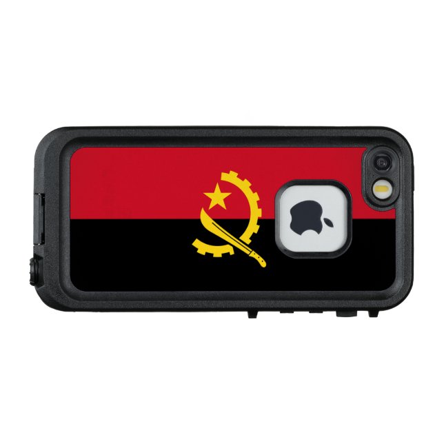 Patriotic Angolan Flag LifeProof iPhone Case (Back Horizontal)