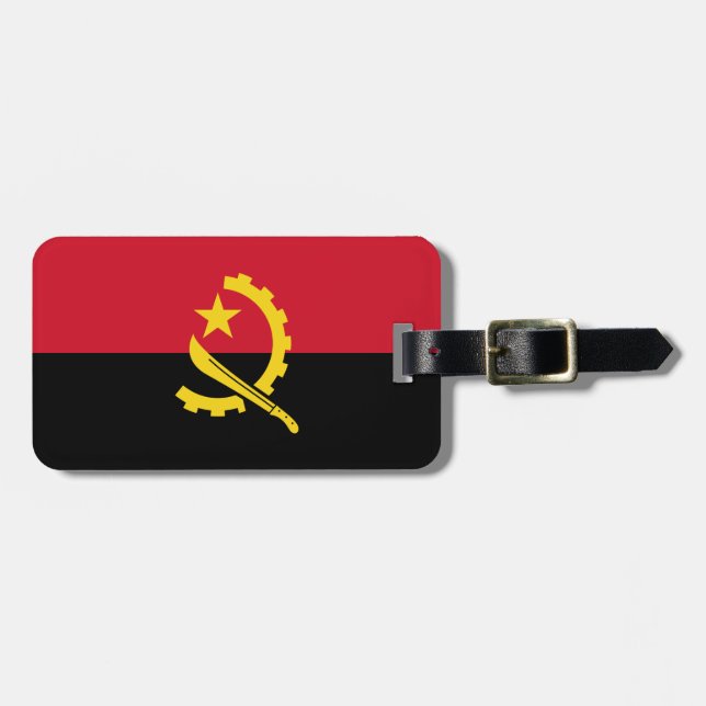 Patriotic Angolan Flag Luggage Tag (Front Horizontal)