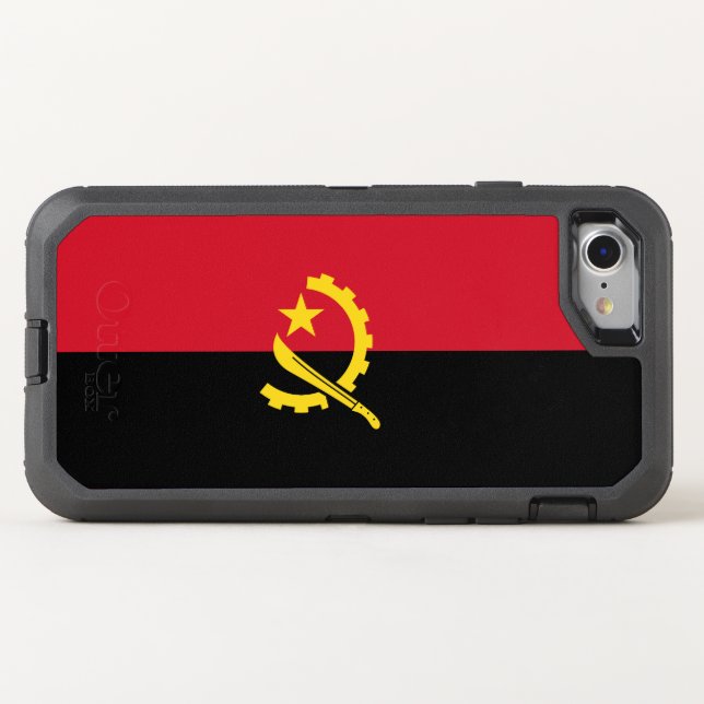 Patriotic Angolan Flag Otterbox iPhone Case (Back Horizontal)