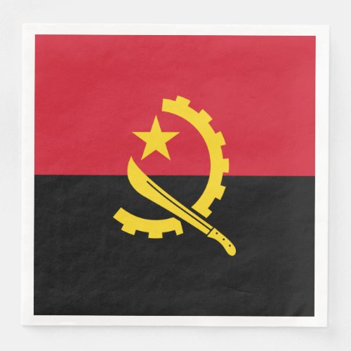 Patriotic Angolan Flag Paper Dinner Napkins