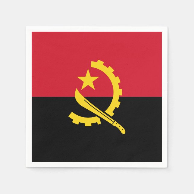 Patriotic Angolan Flag Paper Napkins (Front)