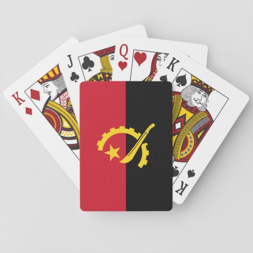 Patriotic Angolan Flag Poker Cards