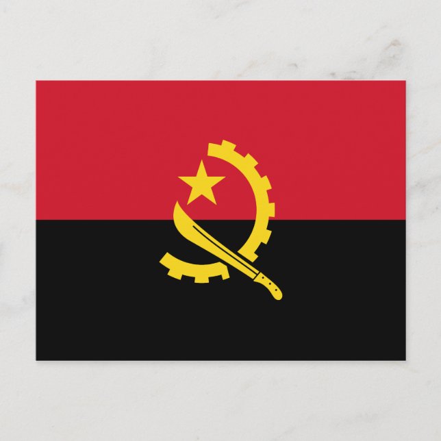 Patriotic Angolan Flag Postcard (Front)