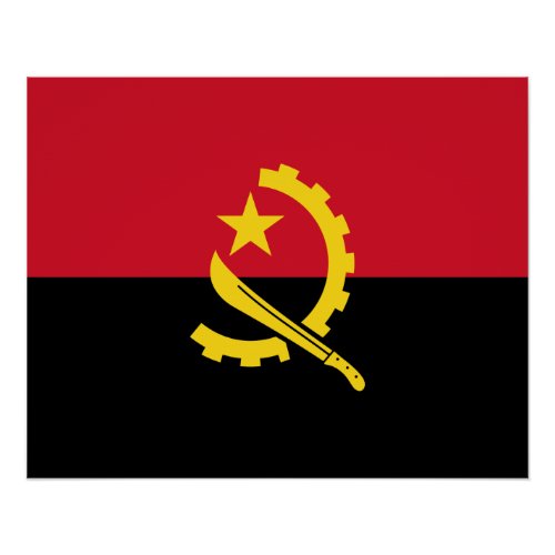 Patriotic Angolan Flag Poster