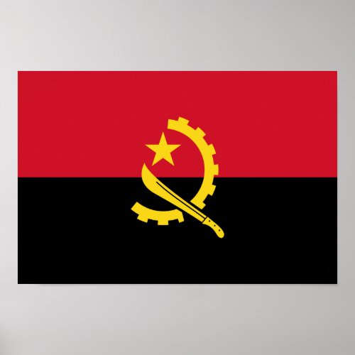 Patriotic Angolan Flag Poster