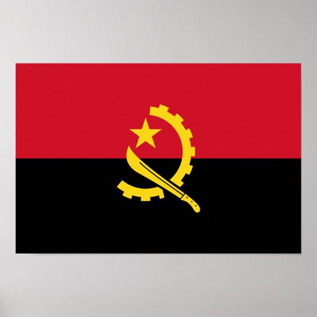 Patriotic Angolan Flag Poster (Front)