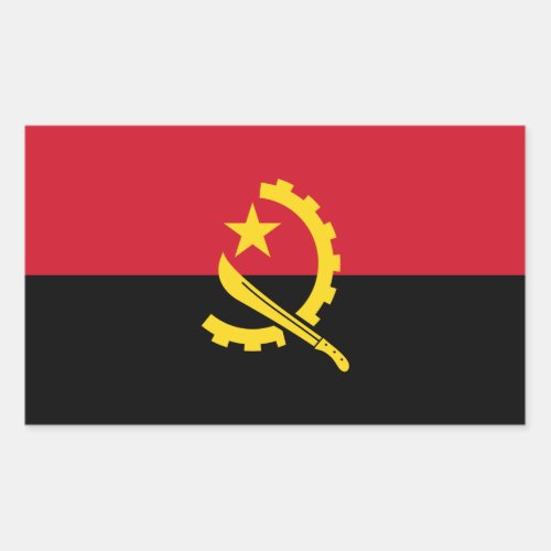 Patriotic Angolan Flag Rectangular Sticker