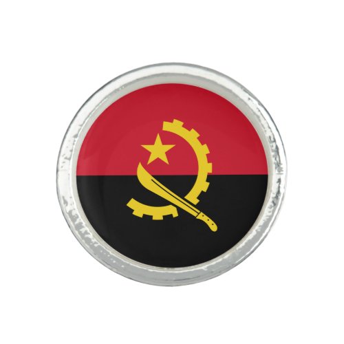 Patriotic Angolan Flag Ring