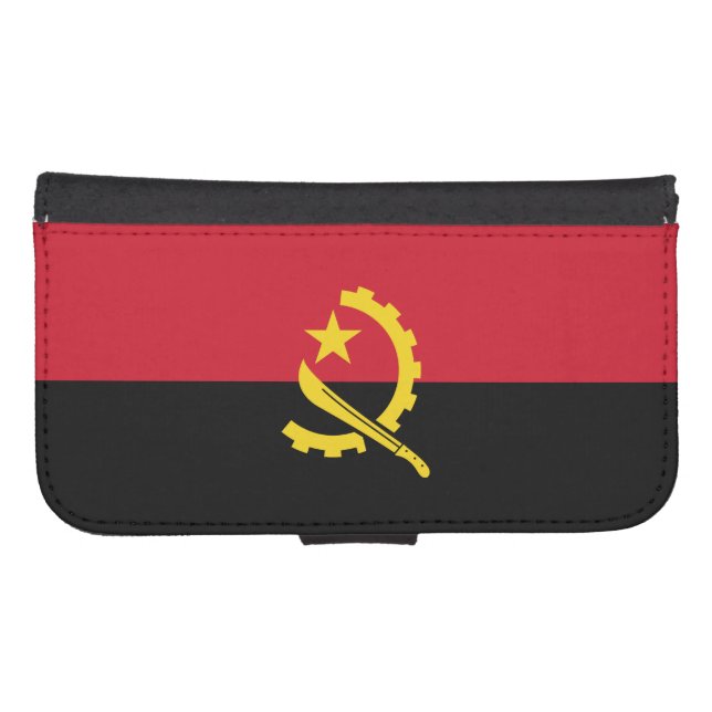 Patriotic Angolan Flag Samsung Galaxy Wallet Case (Front (Horizontal))