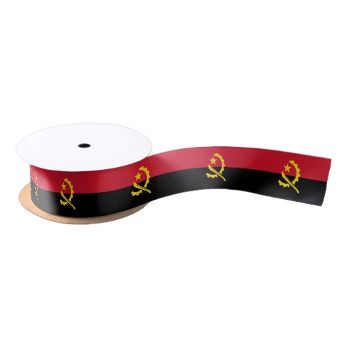 Patriotic Angolan Flag Satin Ribbon