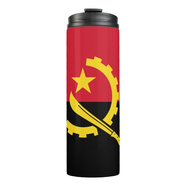 Patriotic Angolan Flag Thermal Tumbler (Front)
