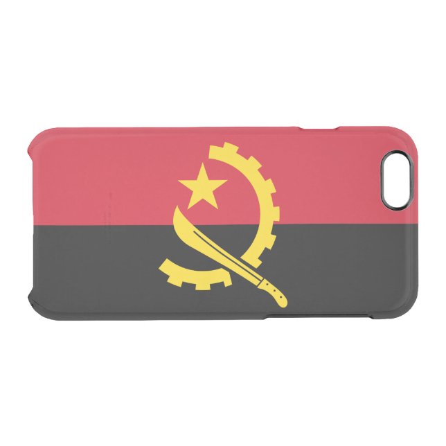 Patriotic Angolan Flag Uncommon iPhone Case (Back Horizontal)
