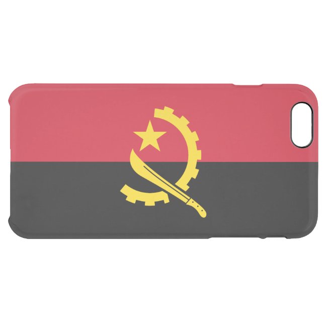 Patriotic Angolan Flag Uncommon iPhone Case (Back Horizontal)