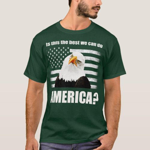 Patriotic Angry Eagle and American Flag TShirt