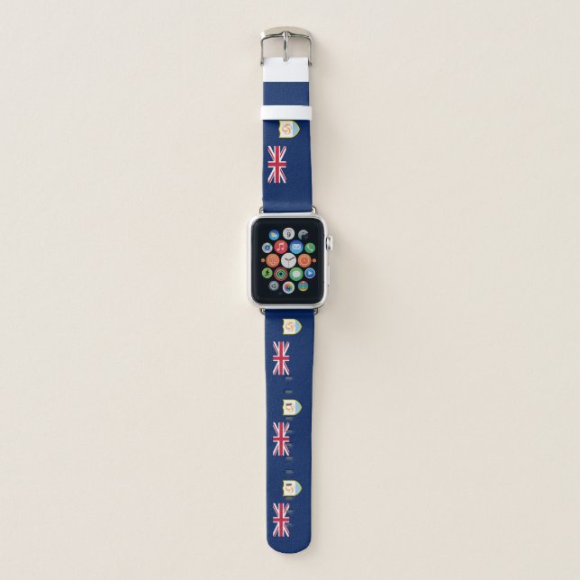 Patriotic Anguilla Flag Apple Watch Band (Front)
