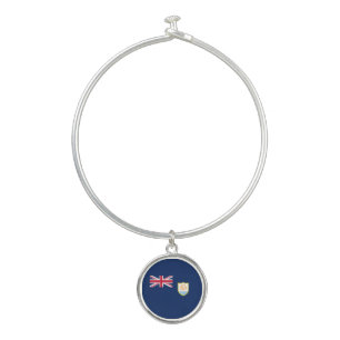 Patriotic Anguilla Flag Bangle Bracelet
