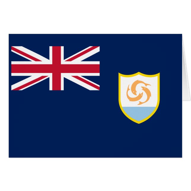 Patriotic Anguilla Flag Cards (Front Horizontal)