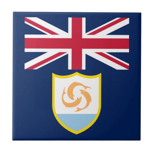 Patriotic Anguilla Flag Ceramic Tile