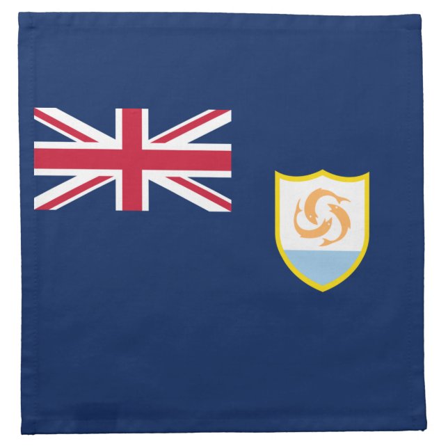 Patriotic Anguilla Flag Cloth Napkin (Front)
