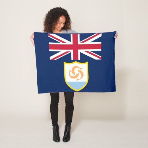 Patriotic Anguilla Flag Fleece Blanket