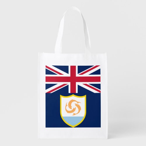 Patriotic Anguilla Flag Grocery Bag