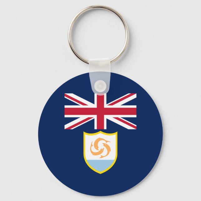 Patriotic Anguilla Flag Keychain (Front)
