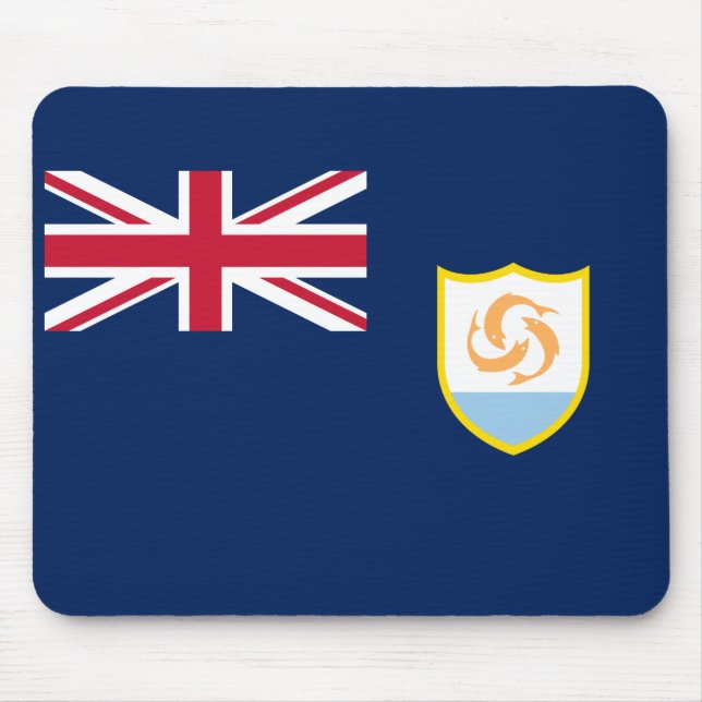 Patriotic Anguilla Flag Mouse Pad (Front)
