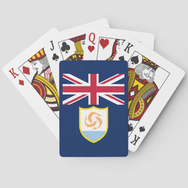 Patriotic Anguilla Flag Playing Cards (Back)