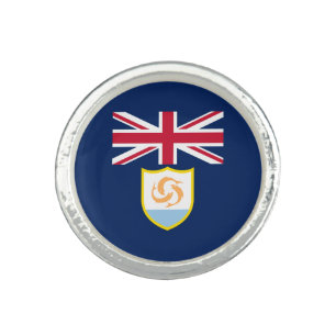 Patriotic Anguilla Flag Ring