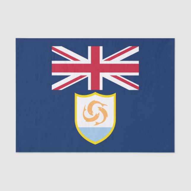 Patriotic Anguilla Flag Tissue Paper (Front)